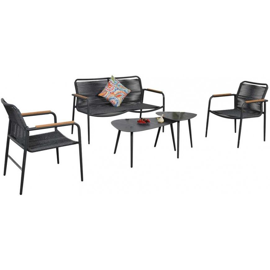 Outdoor furniture set Garden furniture set NEBO 2 tables, bench and 2 chairs