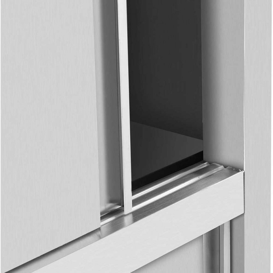 Royal Catering Nerūdijančio plieno maitinimo spinta su stumdomomis durimis 120 kg 100 x 50 x 180 cm – 4