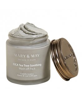 MARY & MAY CICA TeaTree Soothing Wash off Pack - Pleťová maska s jílem