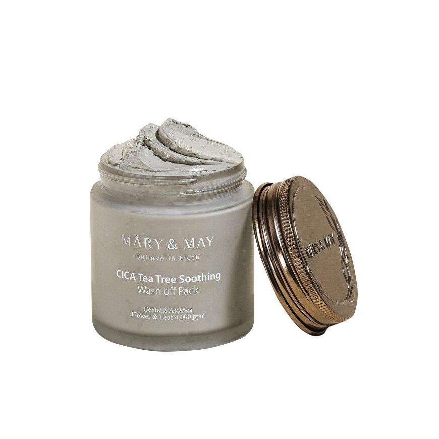 MARY & MAY CICA TeaTree Soothing Wash off Pack - Pleťová maska s jílem