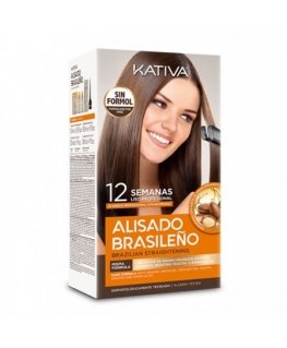 Kativa Vegan Brazilian Straightening Xpress greito plaukų tiesinimo rinkinys 150ml