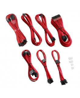 CableMod C-Series PRO ModMesh 12VHPWR kaablikomplekt Corsair RM, RMi, RMx jaoks (must silt) - punane
