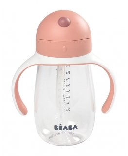 BEABA Straw Cup barošanas pudele 300 ml Rozā