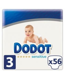 Disposable diapers Sensitive Dodot Dodot Sensitive (56 units)