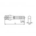 3/8" adapteris KOKEN 50 mm 3/8" adapteris KOKEN 50 mm