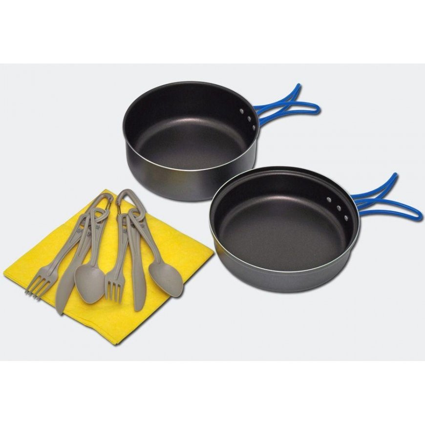MEVA Set of tourist dishes and cutlery for 2 persons.