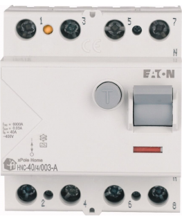 HNC-40/4/003-A 40A/ 30MA/A DIFFERENTIAL CIRCUIT BREAKER 40A 4P 4M 30MA A 6KA