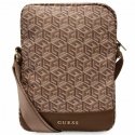 Guess Bag GUTB10HGCFSEW 10" brown|brown GCube Stripe Tablet Bag Guess Bag GUTB10HGCFSEW 10" brown|brown GCube Stripe Tablet Bag