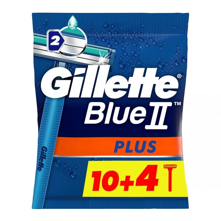 Gillette Blue2 Plus ( 10 + 4 pcs ) - Men's disposable razors