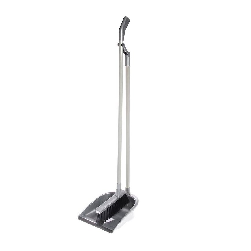 Tammer Garbage scoop with brush, long handle, gray color