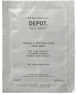 Depot, 800 Skin Specifics No. 806, Hyaluronic Acid, Toning & Revitalizing, Sheet Mask, For Face, Day, 12 pcs, 13 ml