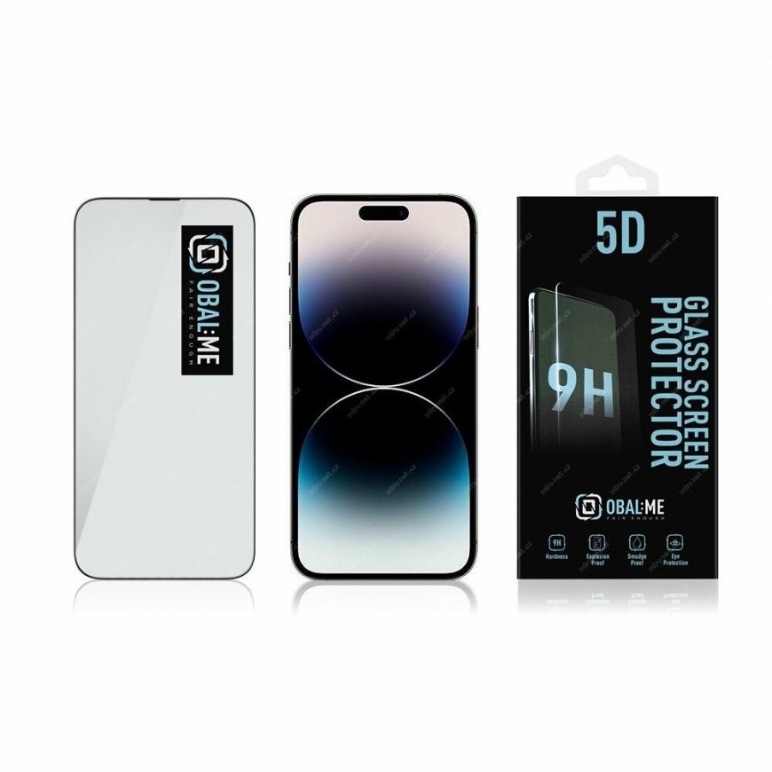 OBAL:ME 5D Glass Screen Protector for Apple iPhone 14 Pro Max Bl