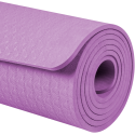 Gymnastics mat for yoga, pilates, fitness, 183x61cm, thickness 6mm, TPE material, purple, REBEL ACTIVE