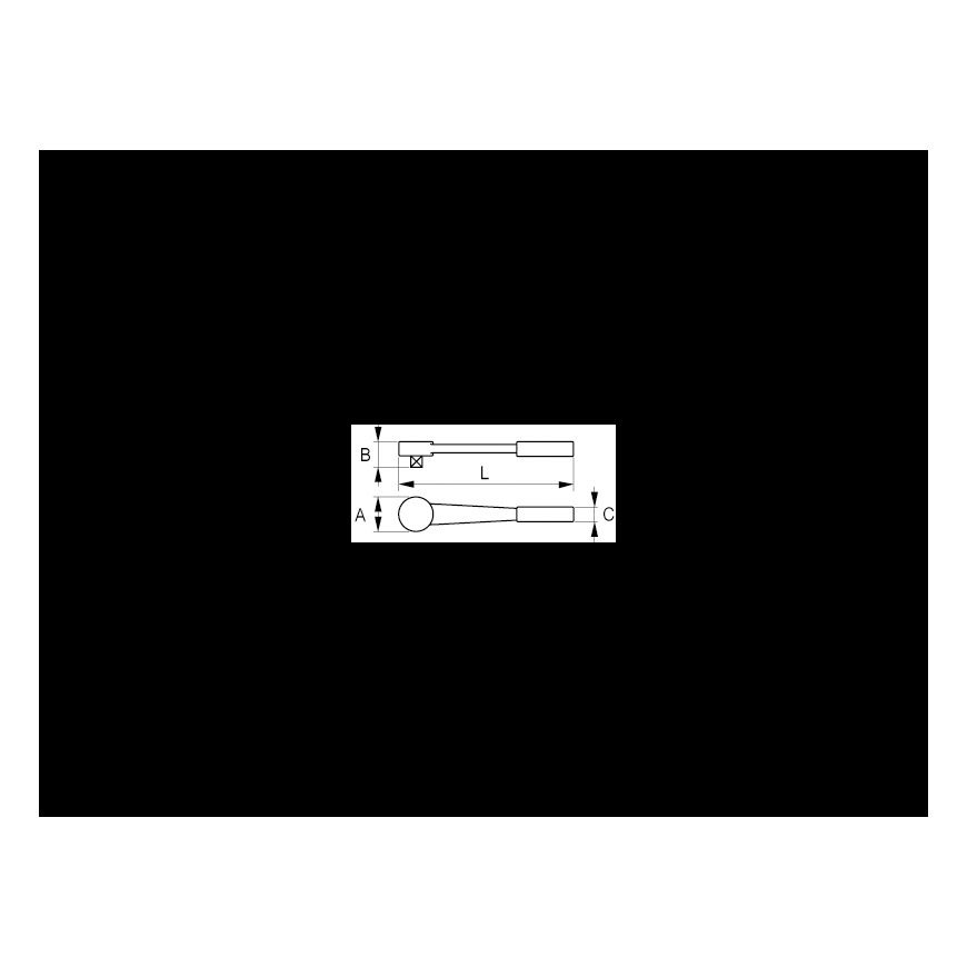 Reversinė terkšlė 202mm 3/8" Irimo blisteryje – 3