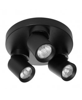 Pakabinamas šviestuvas Orno MALTA SP 3, sienų ir lubų tvirtinimas, GU10 maks. 3x12W, IP20, juodas, apvalus pagrindas