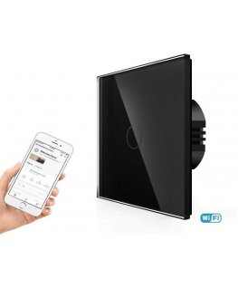 Spring Single-pole sensor switch, remote control (WIFI), Black
