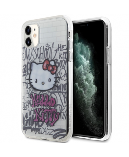 Hello Kitty IML Kitty On Bricks Graffiti Case for iPhone 11 / Xr - White
