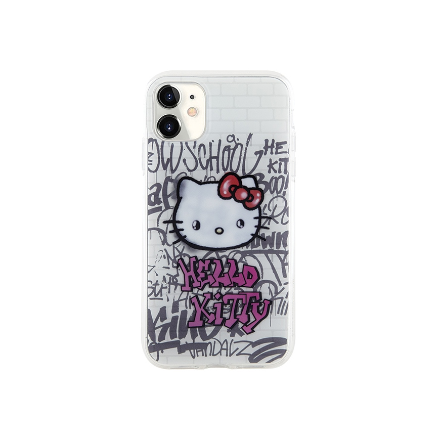Hello Kitty IML Kitty On Bricks Graffiti dėklas, skirtas iPhone 11 / Xr - baltas – 3