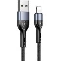 USAMS Kabel pleciony U55 2A lightning czarny|black 1m SJ448USB01 USAMS Kabel pleciony U55 2A lightning czarny|black 1m SJ448USB01