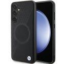Case BMW BMHMS24M23RTPK S24+ S926 black/black hardcase Signature Leather Half Textured & Circle MagSafe