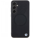 Case BMW BMHMS24M23RTPK S24+ S926 black/black hardcase Signature Leather Half Textured & Circle MagSafe