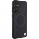 Case BMW BMHMS24M23RTPK S24+ S926 black/black hardcase Signature Leather Half Textured & Circle MagSafe