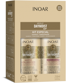 INOAR Absolut Daymoist Duo Kit - a set of tools for chemically damaged hair 2x250 ml