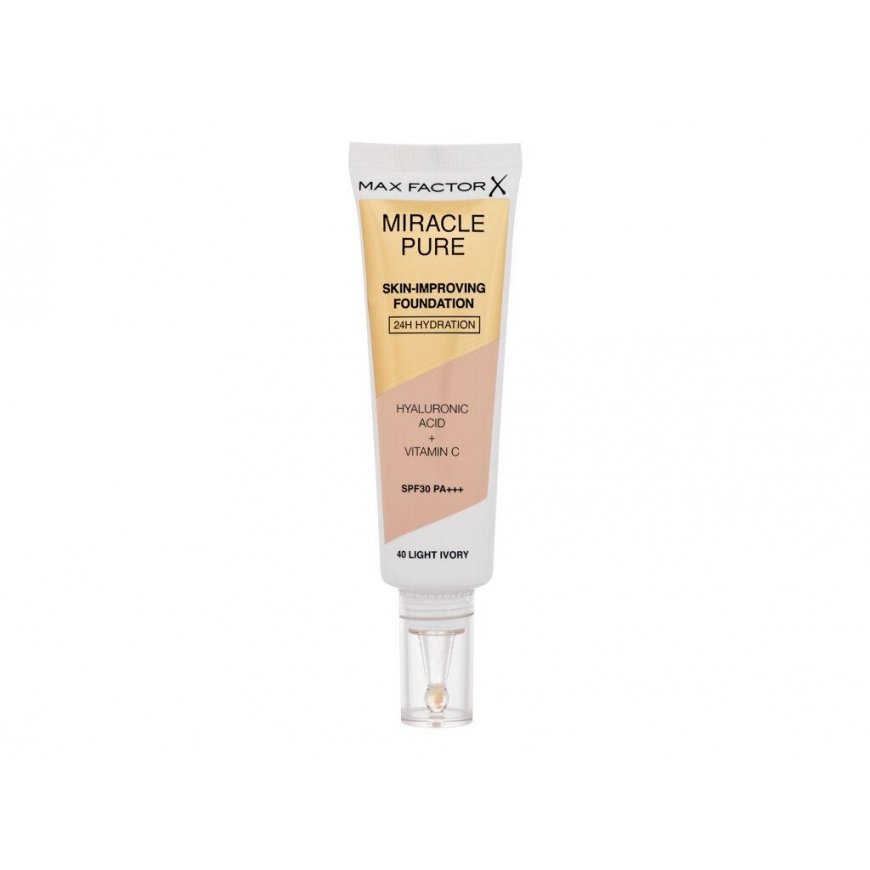 Max Factor Miracle Pure Skin-Improving Foundation Makeup for women, 30 ml