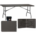 Saska Garden table CATERINGOWY folding W WALIZKĘ 180x74CM MAX.100KG WOODLAND DESKA CIEMNY GRAY Saska Garden table CATERINGOWY folding W WALIZKĘ 180x74CM MAX.100KG WOODLAND DESKA CIEMNY GRAY
