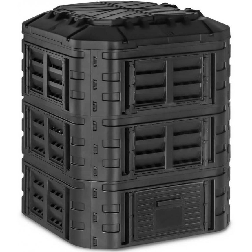 Hillvert Kompostownik modułowy do ogrodu na odpadki organiczne 93 x 93 x 110 cm 860 l – 2