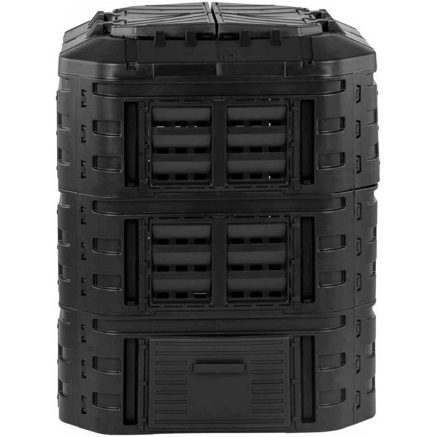 Hillvert Kompostownik modułowy do ogrodu na odpadki organiczne 93 x 93 x 110 cm 860 l – 4