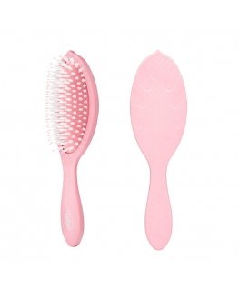 WET BRUSH WETBRUSH GO Žalias™ TREATMENT & SHINE plaukų šepetys su sintetiniais šereliais ir natūraliais aliejais, rožinis