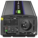 QOLTEC 51926 Monolitinis įtampos keitiklis 2000 MS Wave / 12V iki 230V / 1000/2000W / USB QOLTEC 51926 Monolitinis įtampos keitiklis 2000 MS Wave / 12V iki 230V / 1000/2000W / USB