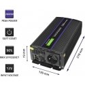QOLTEC 51926 Monolitinis įtampos keitiklis 2000 MS Wave / 12V iki 230V / 1000/2000W / USB QOLTEC 51926 Monolitinis įtampos keitiklis 2000 MS Wave / 12V iki 230V / 1000/2000W / USB
