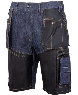Lahti Pro Short denim shorts. blue with armature, "m", ce, lahti