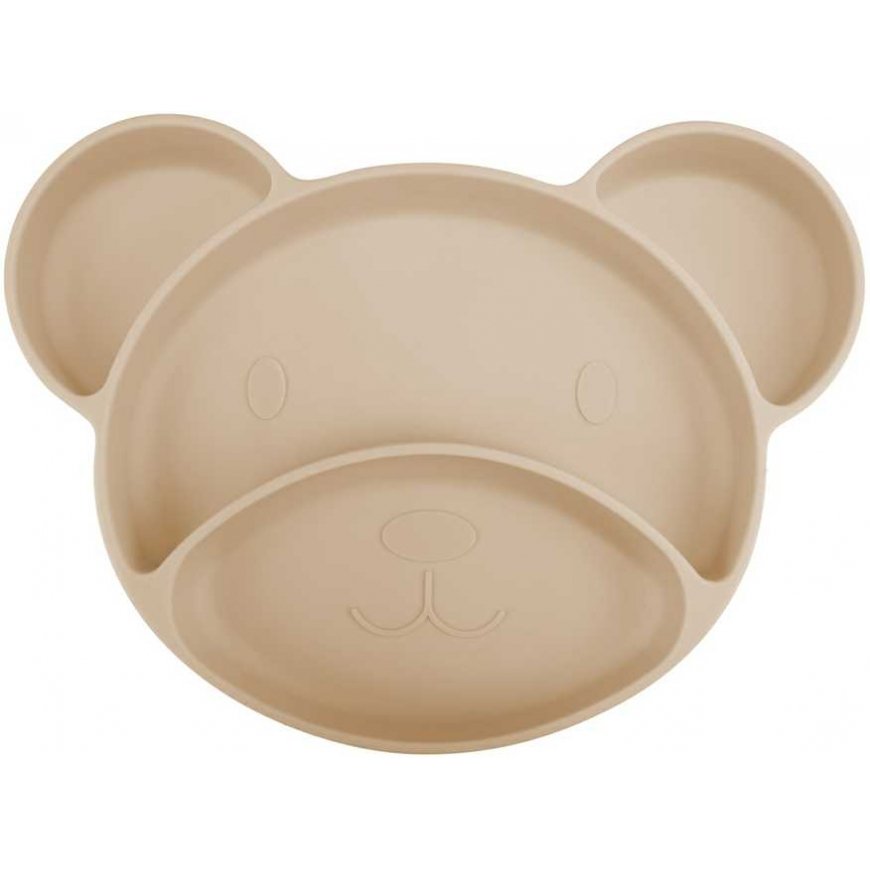 CANPOL BABIES Silicone plate with attachment BEAR, 51/401_bei
