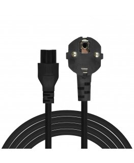 Savio Strom IEC 60320 C5 CEE 7/7 Sort 3m Stromkabel Black C5 coupler Power plug type C