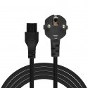Savio Strom IEC 60320 C5 CEE 7/7 Sort 3m Stromkabel Black C5 coupler Power plug type C Savio Strom IEC 60320 C5 CEE 7/7 Sort 3m Stromkabel Black C5 coupler Power plug type C