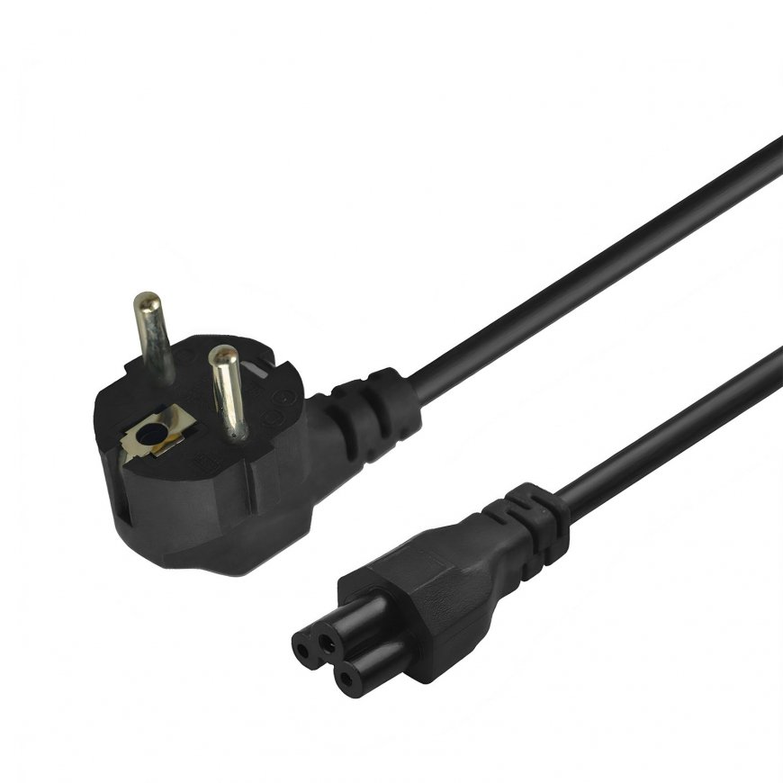 Savio Strom IEC 60320 C5 CEE 7/7 Sort 3m Stromkabel Black C5 coupler Power plug type C – 3