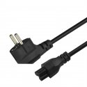 Savio Strom IEC 60320 C5 CEE 7/7 Sort 3m Stromkabel Black C5 coupler Power plug type C Savio Strom IEC 60320 C5 CEE 7/7 Sort 3m Stromkabel Black C5 coupler Power plug type C