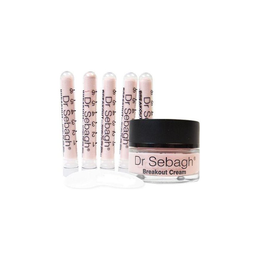 DR SEBAGH Breakout Kremas kremas riebiai odai 50ml + Breakout Powder pudra 5x1,95g