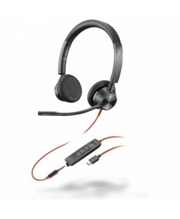 „HP Poly Blackwire 3325“ stereofoninis „Microsoft Teams“ sertifikuotas USB-C Ausinės +3,5 mm kištukas + USB-C/A adapteris