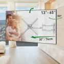 Bracket BARKAN BM343XLW 13-65" TV, 4 hinges, wall, extended, white
