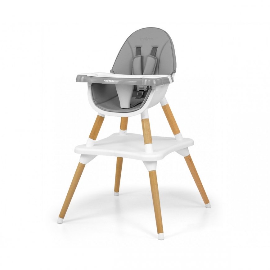 High chair for feeding 2in1 Malmo Grey
