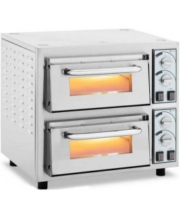 Electric oven Royal Catering Profesjonalny piec do pizzy dwukomorowy na 2 pizze śr. 35 cm 4400 W