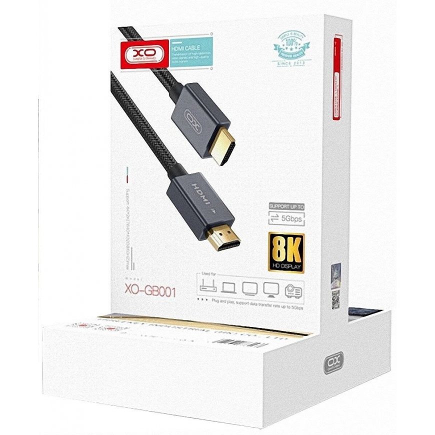 XO cable HDMI - HDMI 5,0 m black 8K