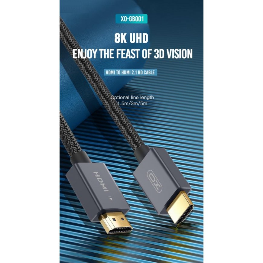 XO cable HDMI - HDMI 5,0 m black 8K – 2