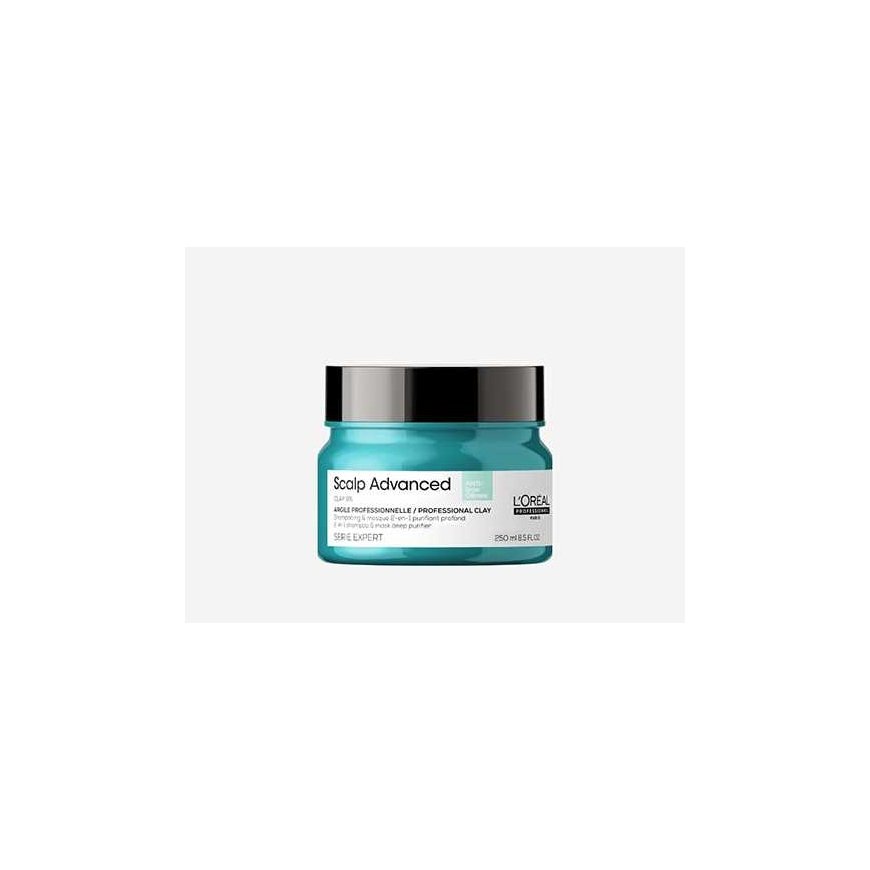 Cleansing mask - shampoo for oily scalp L'oreal Professionnel Scalp Advanced Anti-Oiliness 2-In-1 Deep Purifier Clay 250ml