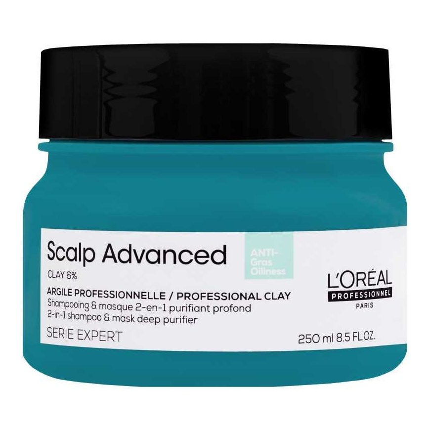 Cleansing mask - shampoo for oily scalp L'oreal Professionnel Scalp Advanced Anti-Oiliness 2-In-1 Deep Purifier Clay 250ml – 2