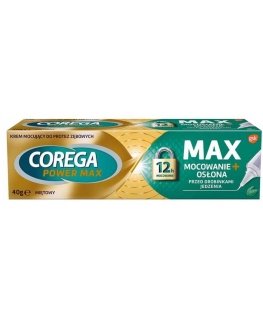 Corega Power Max Fixation + Cover denture fixation cream with mint flavor 40g